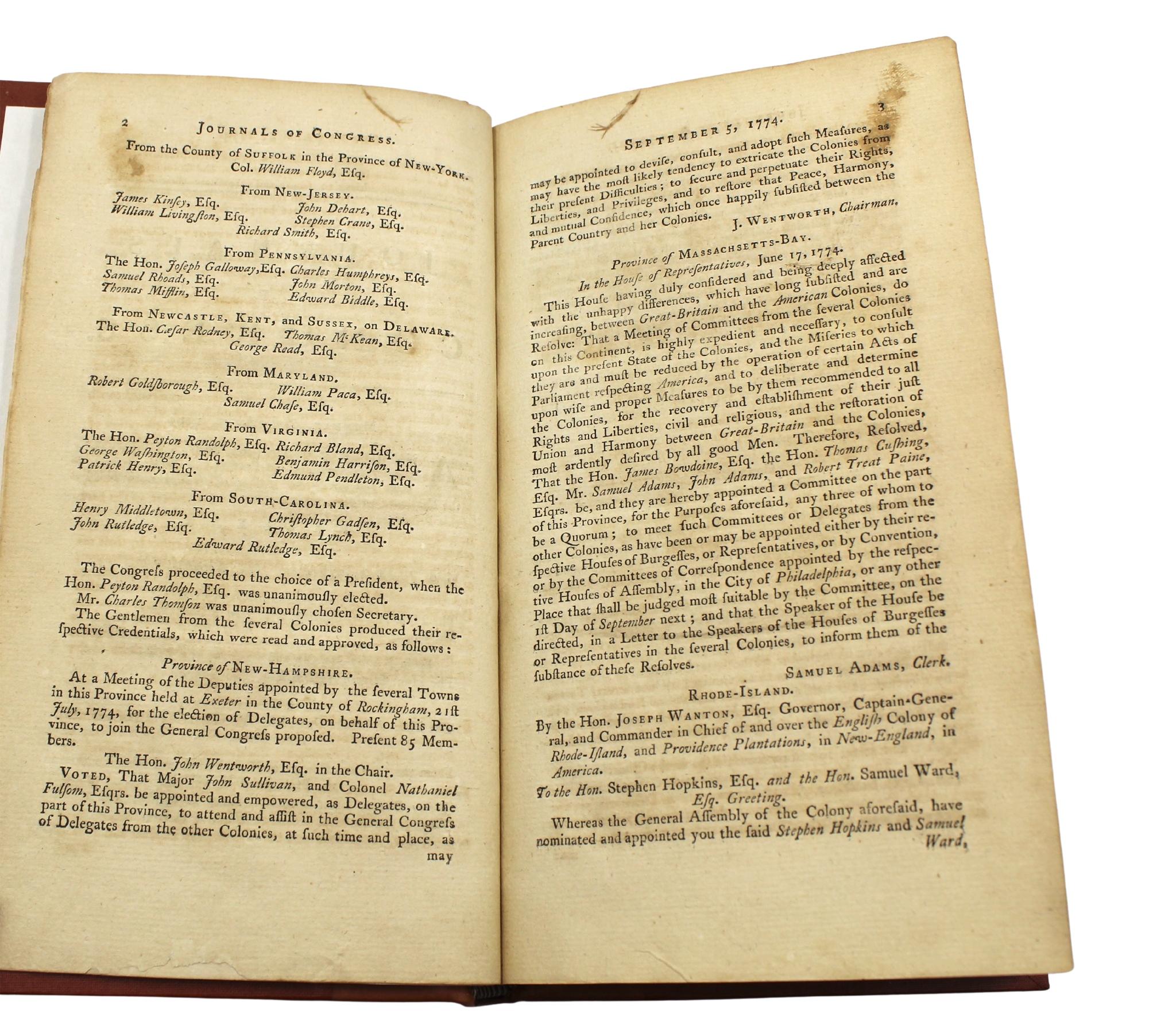 Late 18th Century Journals of the First and Second Continental Congress, by R. Aitken, Vol I, 1776 For Sale