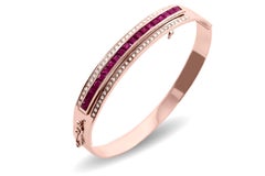 Journey Bangle-Your Grace-Rose Gold, Ruby Insert