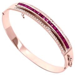Journey Bangle-Your Grace-Rose Gold, Ruby Insert