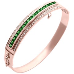 Journey Bangle-Your Grace-Rose Gold Tsavorite Insert