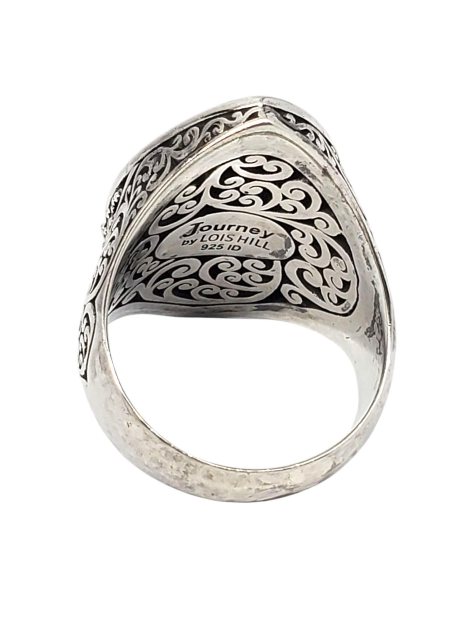 Journey by Lois Hill Sterling Silver Marquise Shaped Ring Size 11 #21099 In Good Condition For Sale In Washington Depot, CT