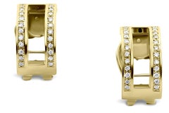 Journey Earrings, Your Grace, Yellow Gold with Sapphire Inserts