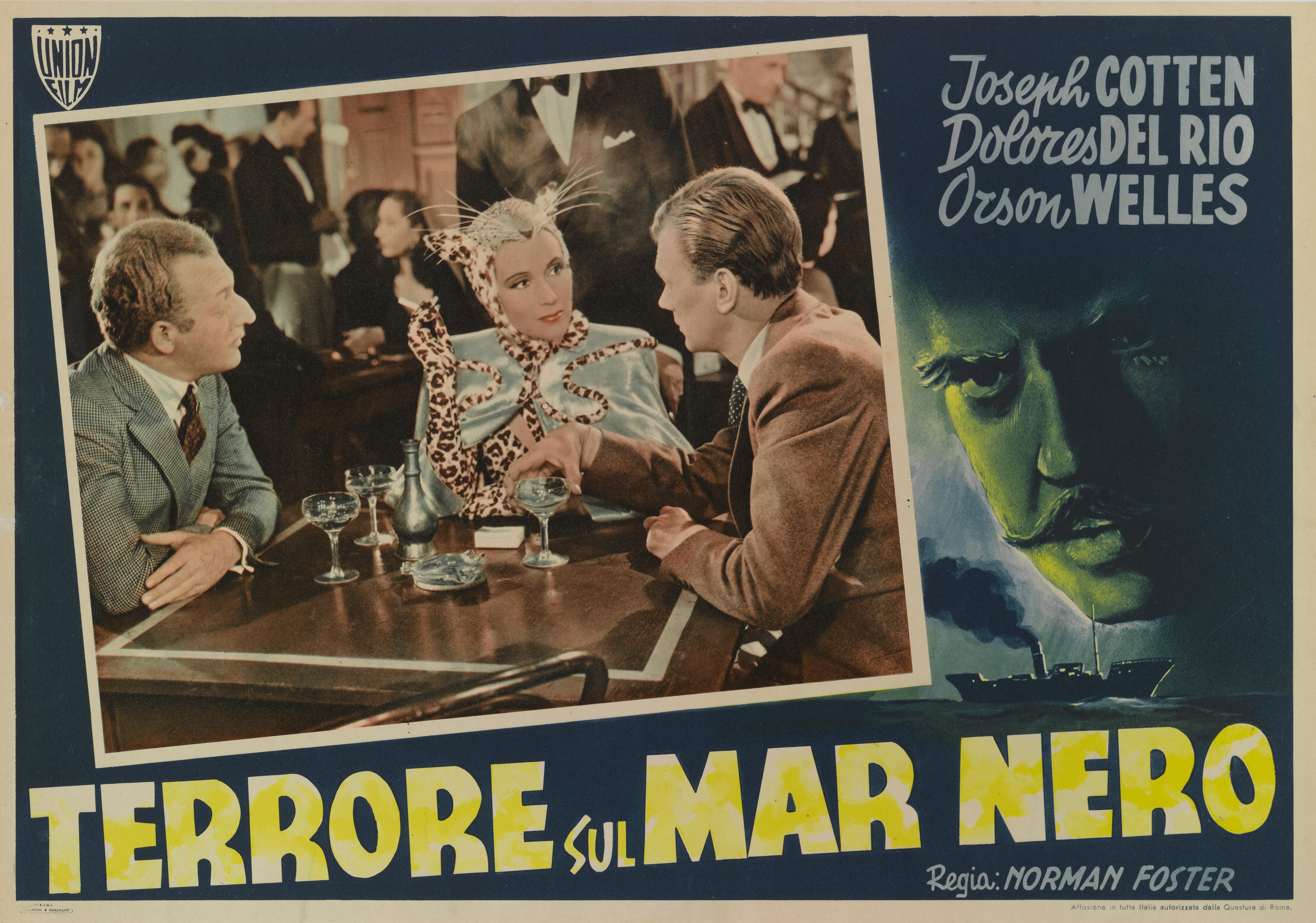 Voyage au pays de la peur, Terrore Sul Mar Nero, affiche d'origine du film italien Excellent état - En vente à London, GB