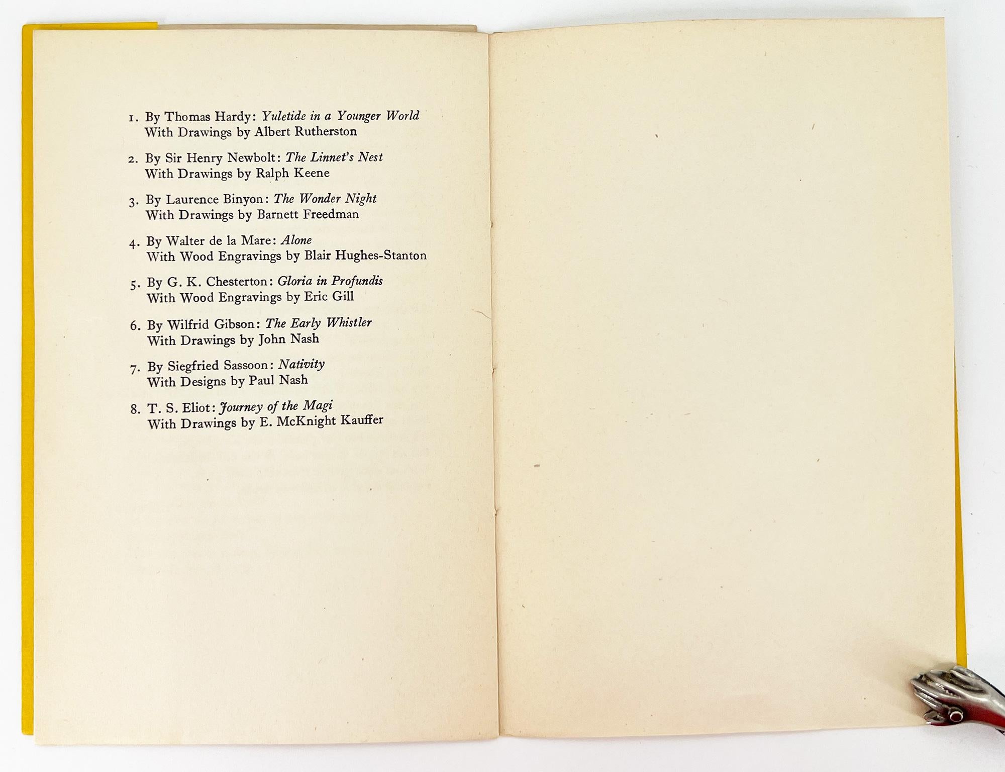 Papier Journey of the Magi de T. S. Eliot, avec dessins d'E. McKnight Kauffer en vente