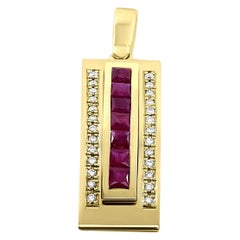 Journey Pendant-The Three Grace-Yellow Gold with Sapphire Ruby&Tsavorite Inserts