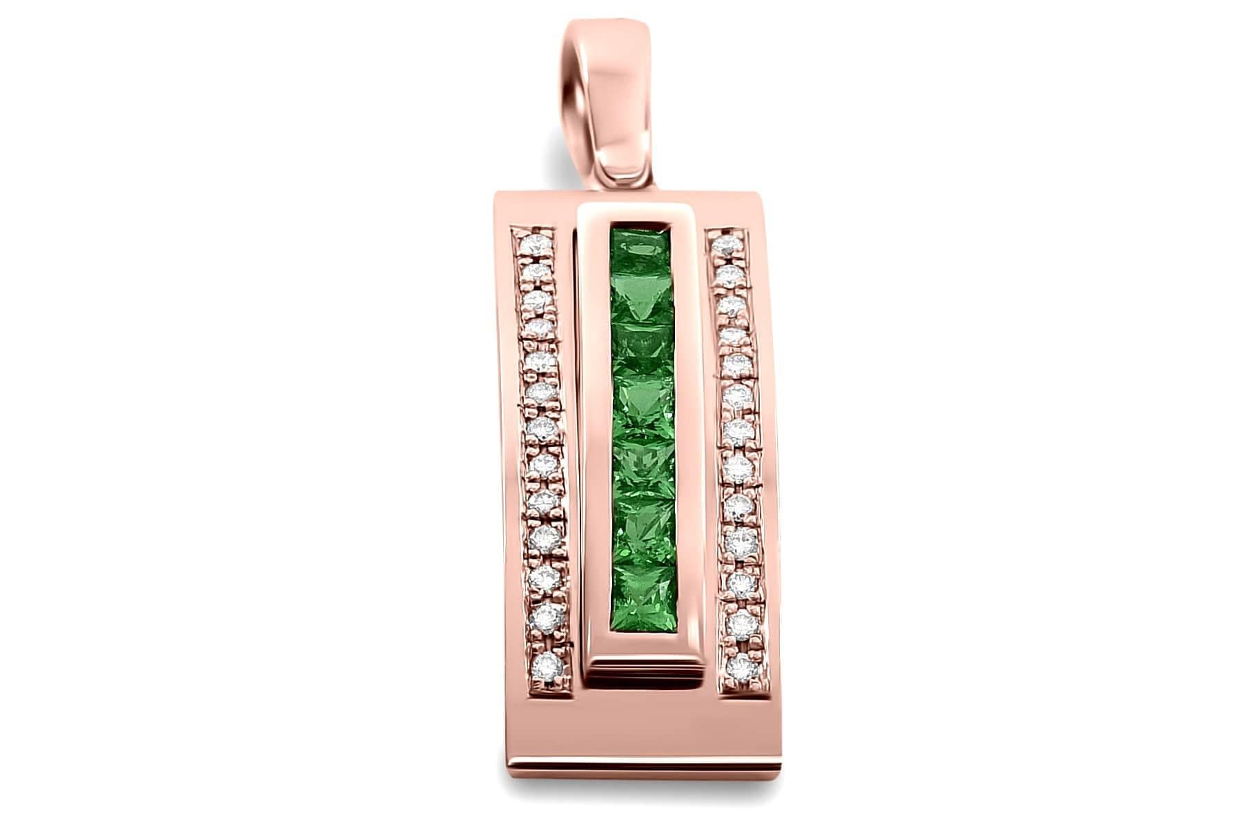 Journey Pendant, Your Grace, Rose Gold with Tsavorite Insert In New Condition For Sale In Hamilton, QLD