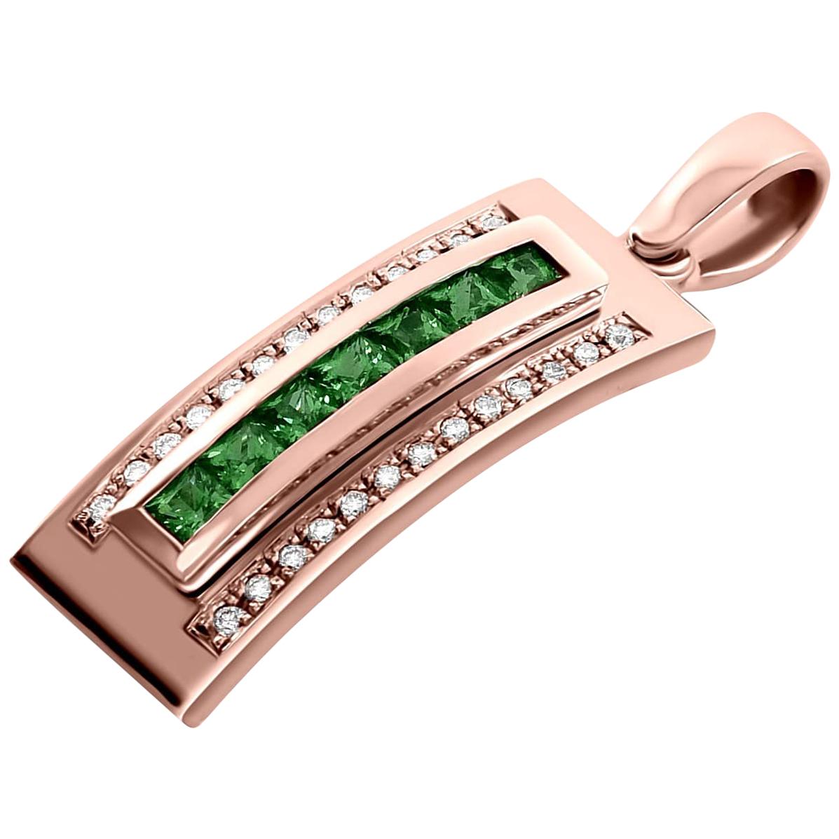 Journey Pendant, Your Grace, Rose Gold with Tsavorite Insert For Sale