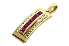 Journey Pendant, Your Grace, Yellow Gold with Ruby Insert