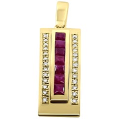 Journey Pendant, Your Grace, Yellow Gold with Ruby Insert