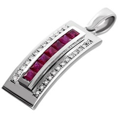 Journey Pendant, Your Grace, White Gold with Ruby Insert