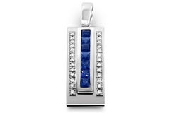 Journey Pendant, Your Grace, White Gold with Sapphire Insert