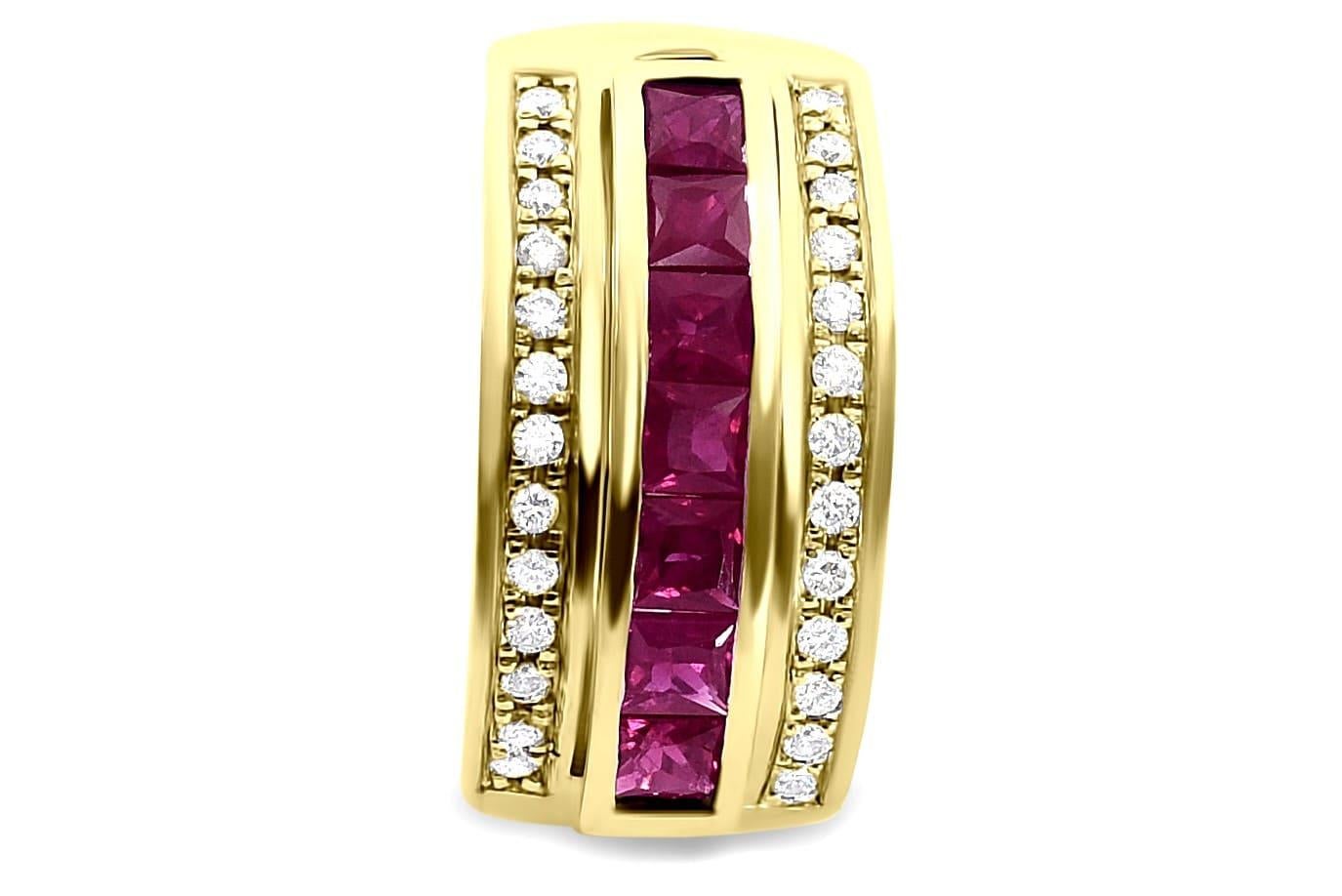 Journey Ring, the Three Graces-Yellow Gold with Sapphire Ruby &Tsavorite Inserts For Sale 1