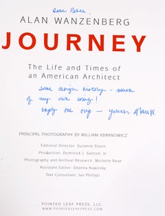 Journey: The Life & Times of an American Architect by Alan Wanzenberg, Signed