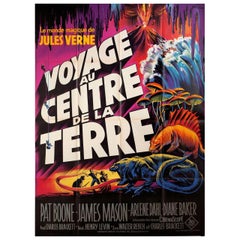 Journey to the Center of the Earth R1960s French Grande Film Poster