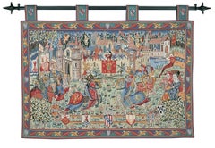 Joust at Camelot Loom Woven Tapestry - (With Loops) 2'4" x 3'0"