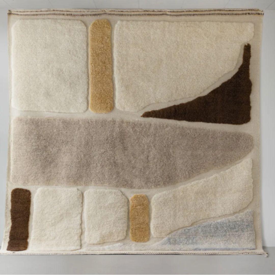 JOUZOUR Custom Berber Wool Rug Modern Handwoven Large Minimalist Contemporary (Moderne) im Angebot