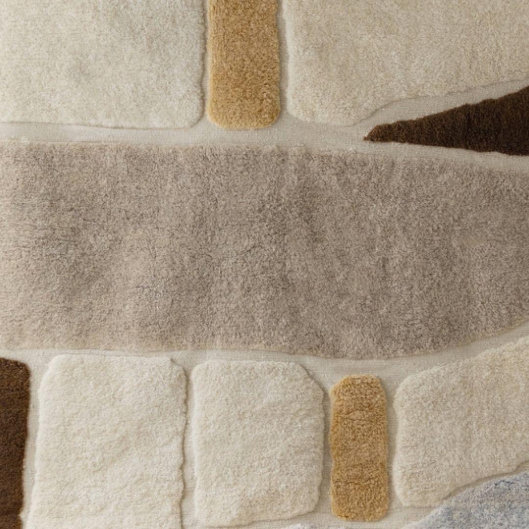 JOUZOUR Custom Berber Wool Rug Modern Handwoven Large Minimalist Contemporary (Marokkanisch) im Angebot