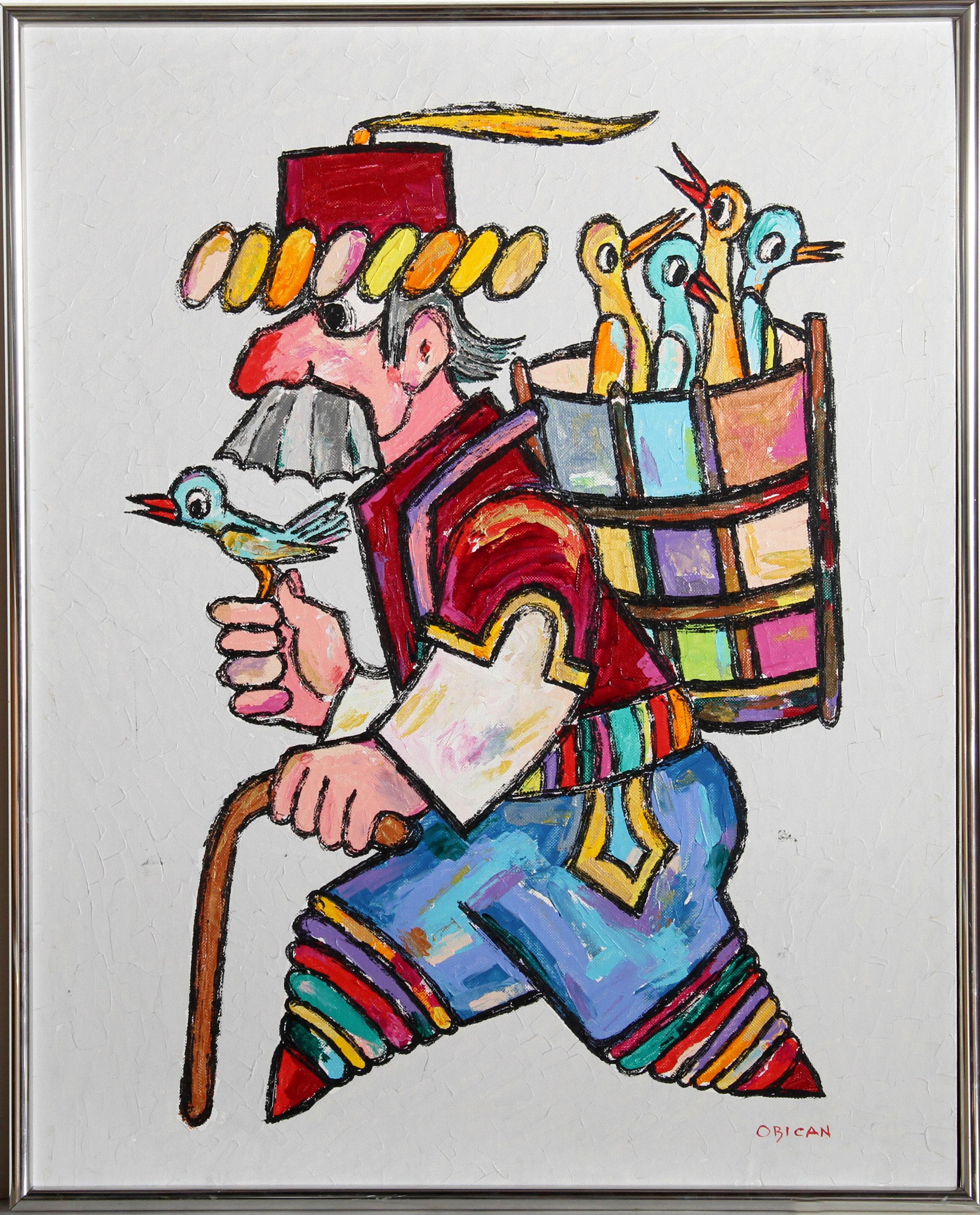 Viajero con pájaros

Jovan Obican
Francés/yugoslavo (1918-1986)

Fecha: hacia 1980
Óleo sobre tabla, firmado
Tamaño: 74,93 x 59,69 cm (29,5 x 23,5 pulg.)
Tamaño del marco: 31 x 25 pulgadas
