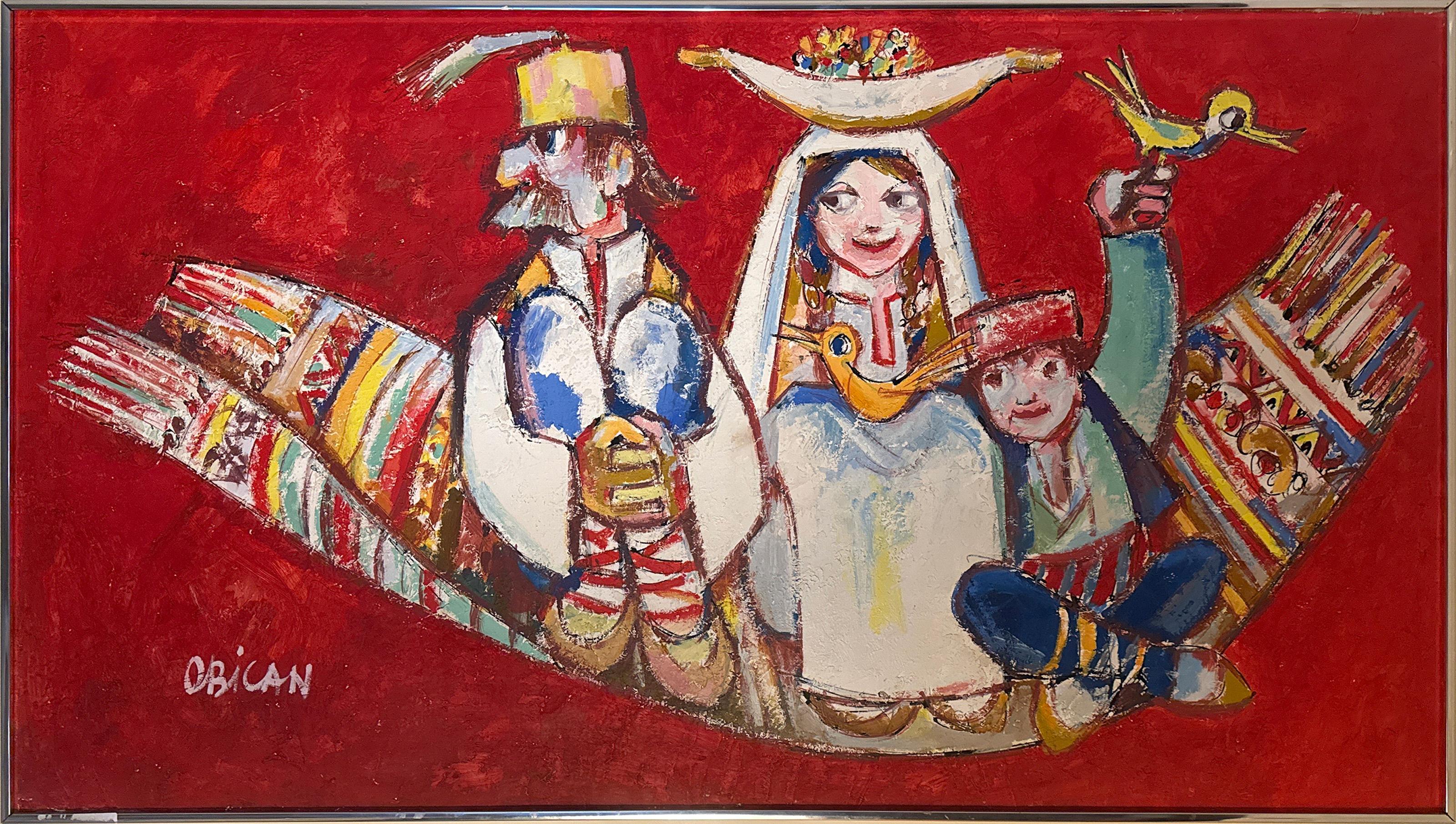 Senza titolo, Pittura a olio su tela di Jovan Obican
