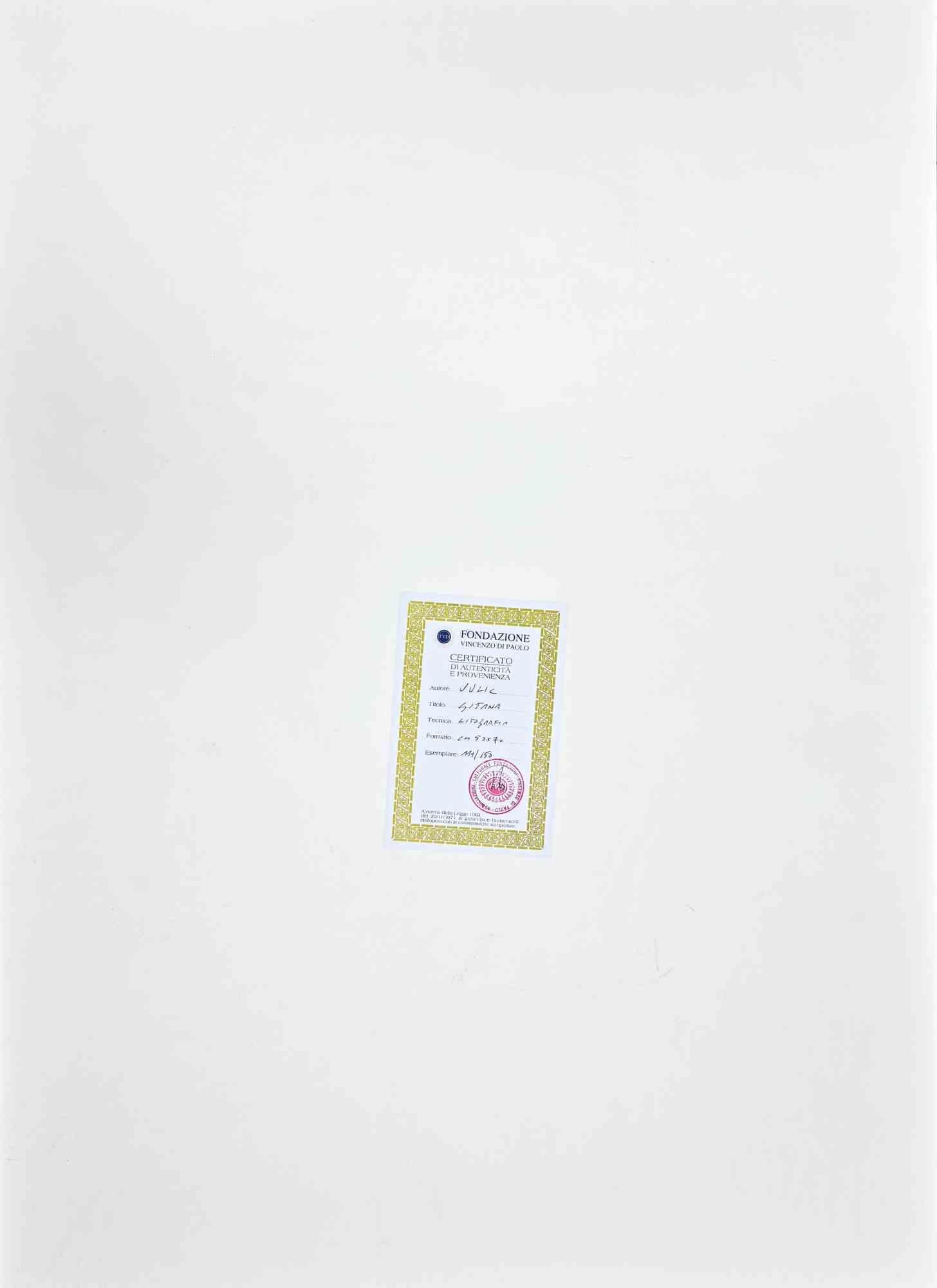 Gypsy - Lithographie de Jovan Vulic - années 1980 1