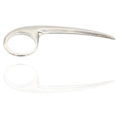 Jovana Djuric Hand-Carved Sterling Silver 950 Slice Ring XX Large