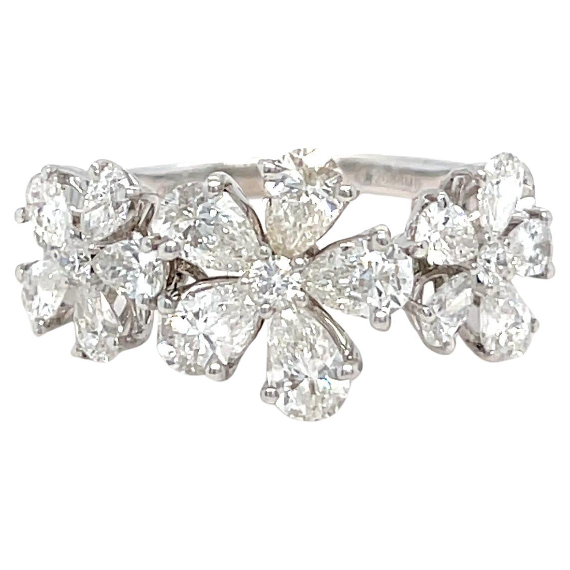 Jovane 18k White Gold and 2.75ct Diamond Ring Size 6.75 4.3 grams