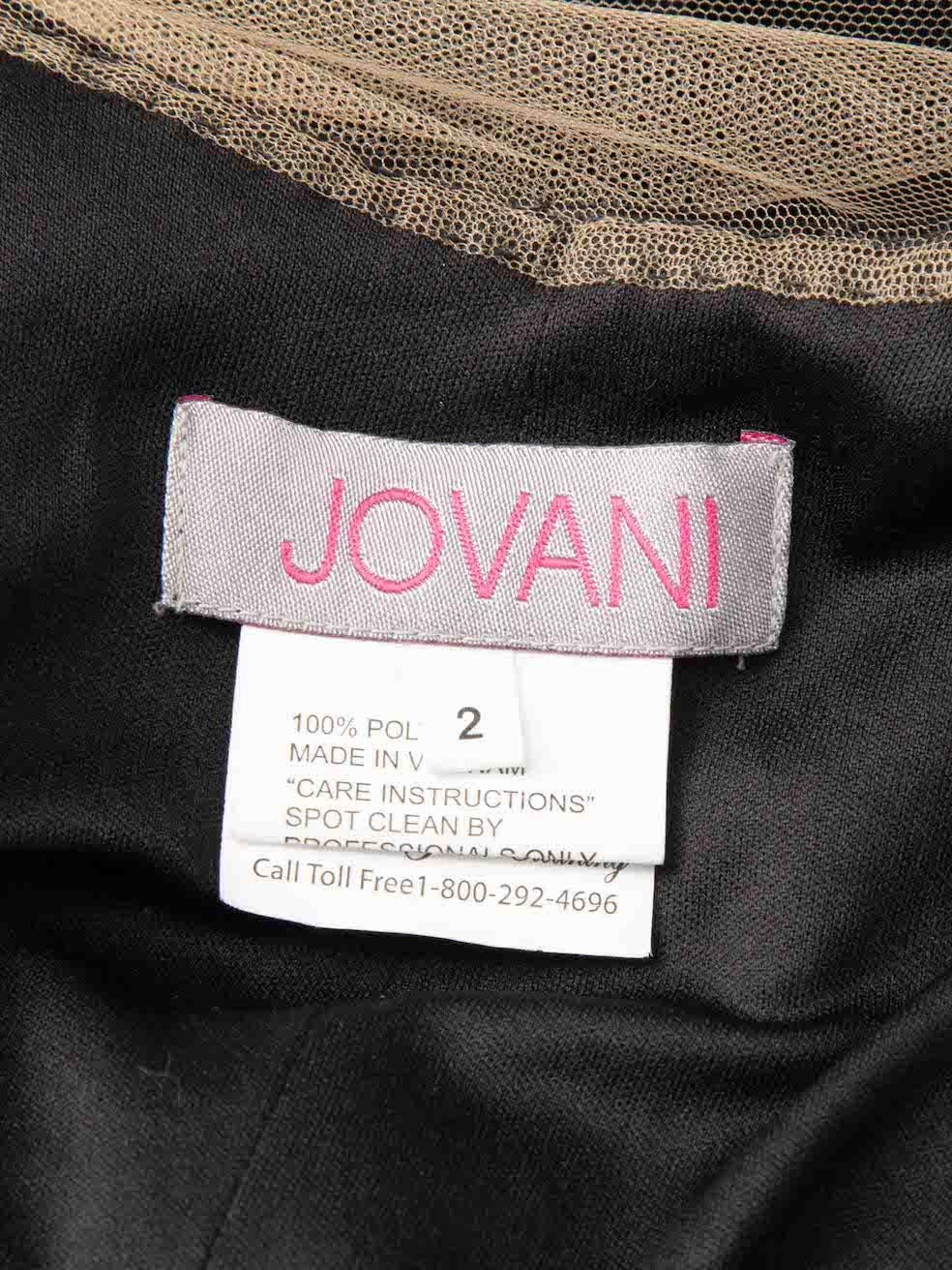 Women's Jovani Black Embellished Velvet Maxi Gown Size XS