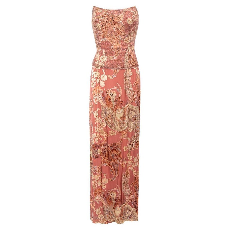 Tallulah strapless floral-print silk-jacquard gown
