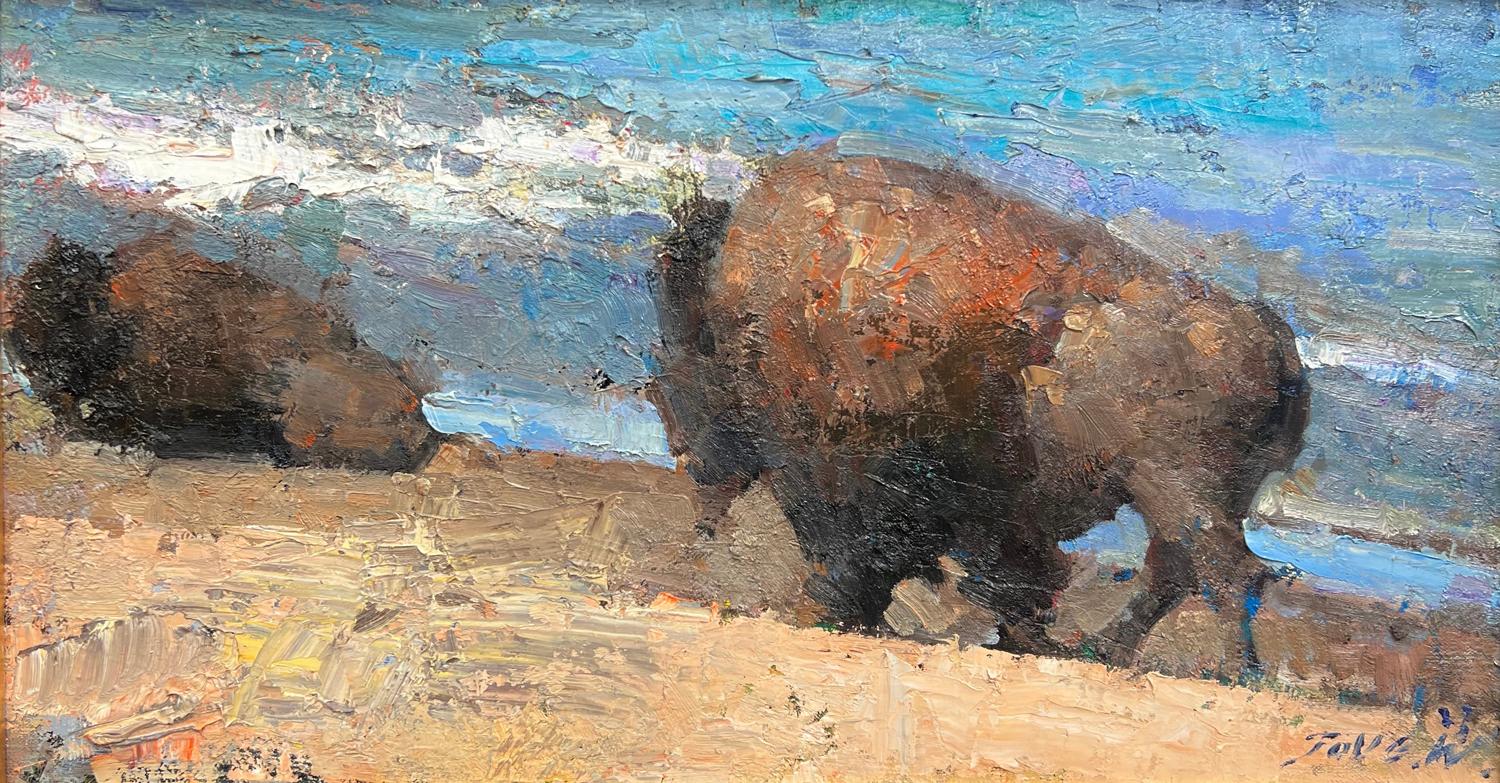 Bison de Catalina - Painting de Jove Wang