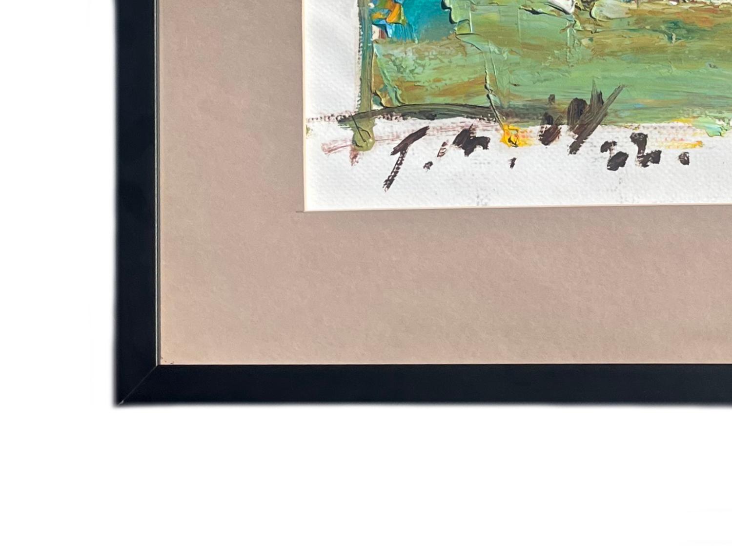 Studio del colore per il Grande Evento dei Nativi Americani - Abstract Painting Beige di Jove Wang