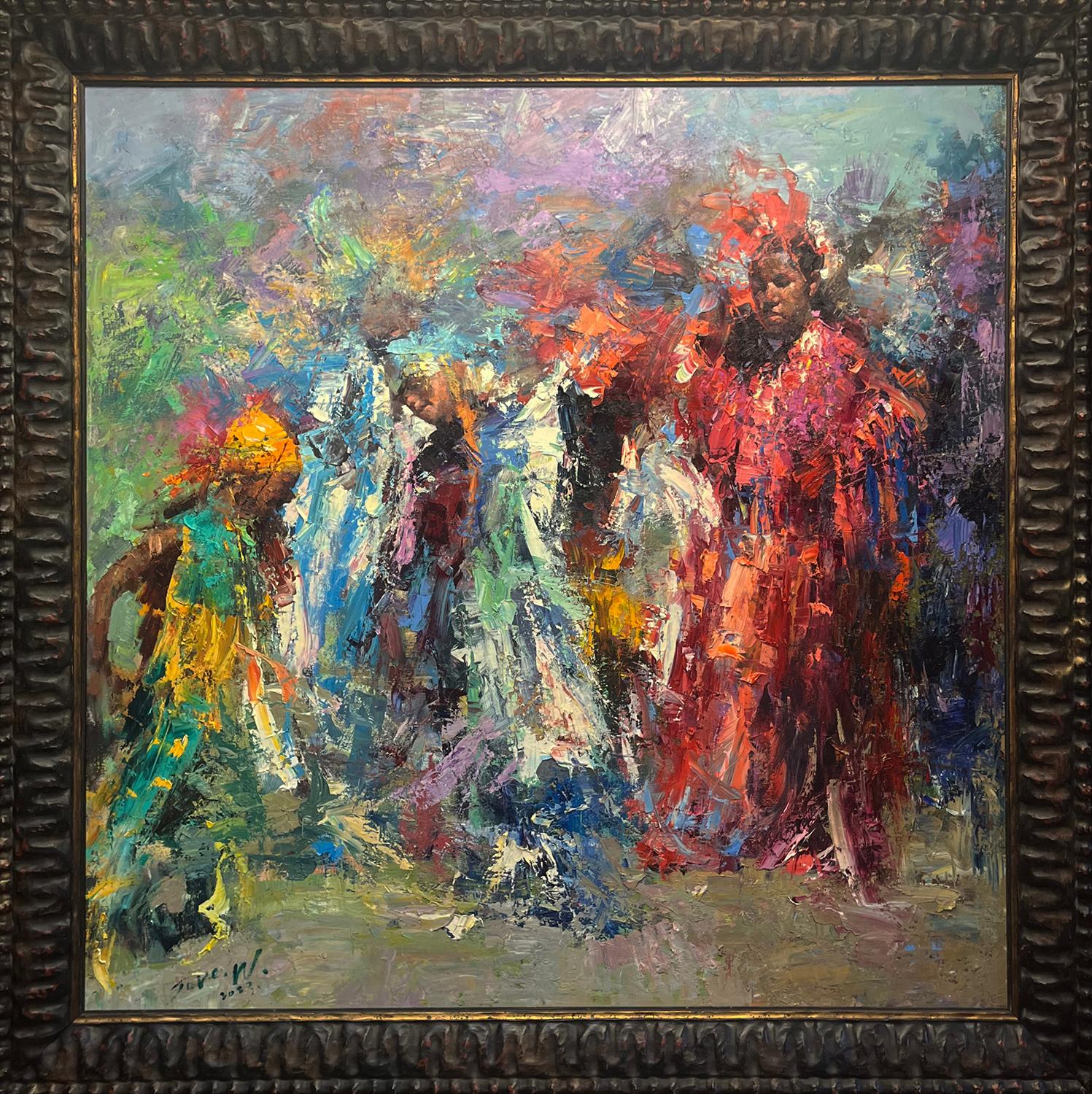 Grande evento dei nativi americani - Painting di Jove Wang