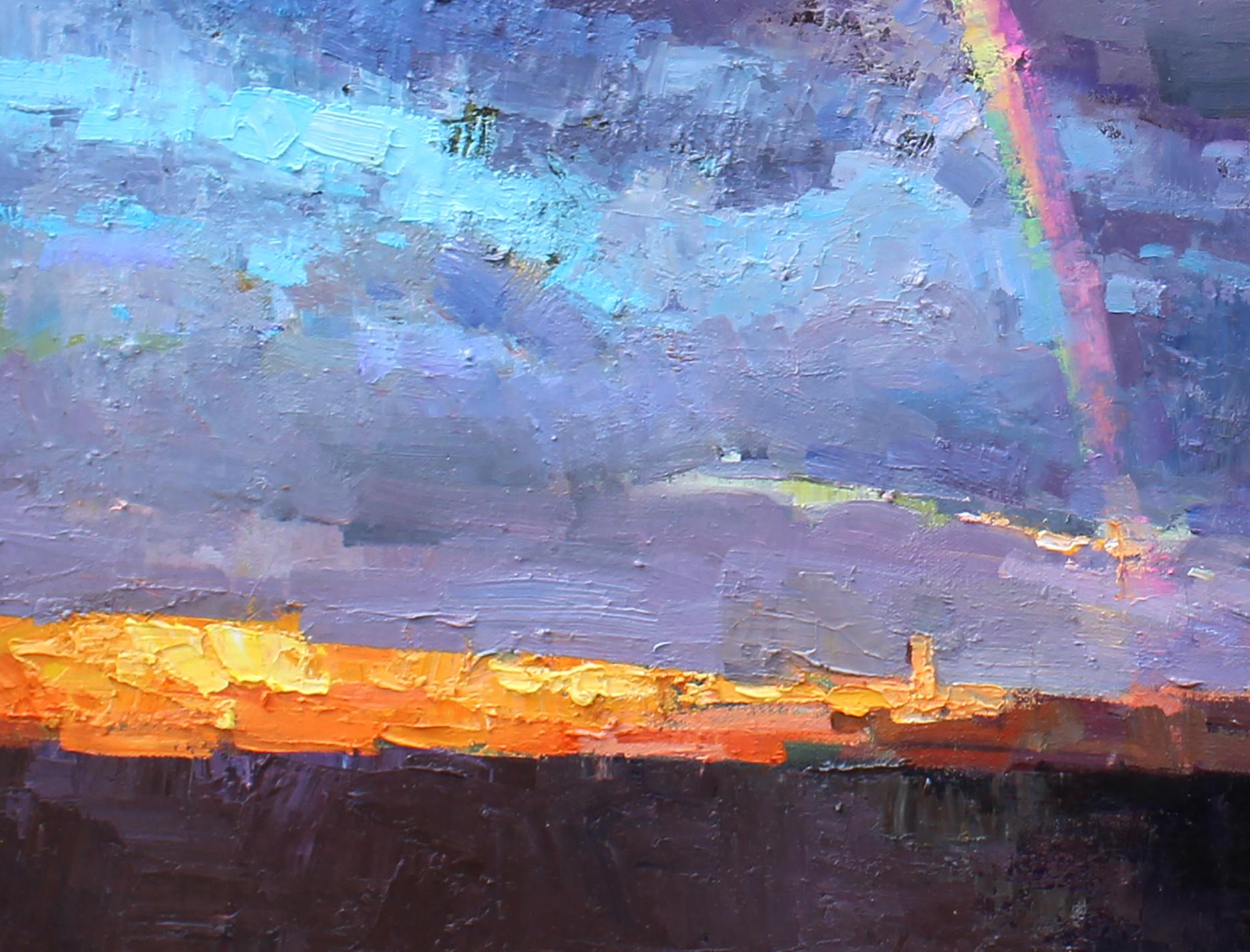 Two Rainbows, Lake Powell - Painting by Jove Wang