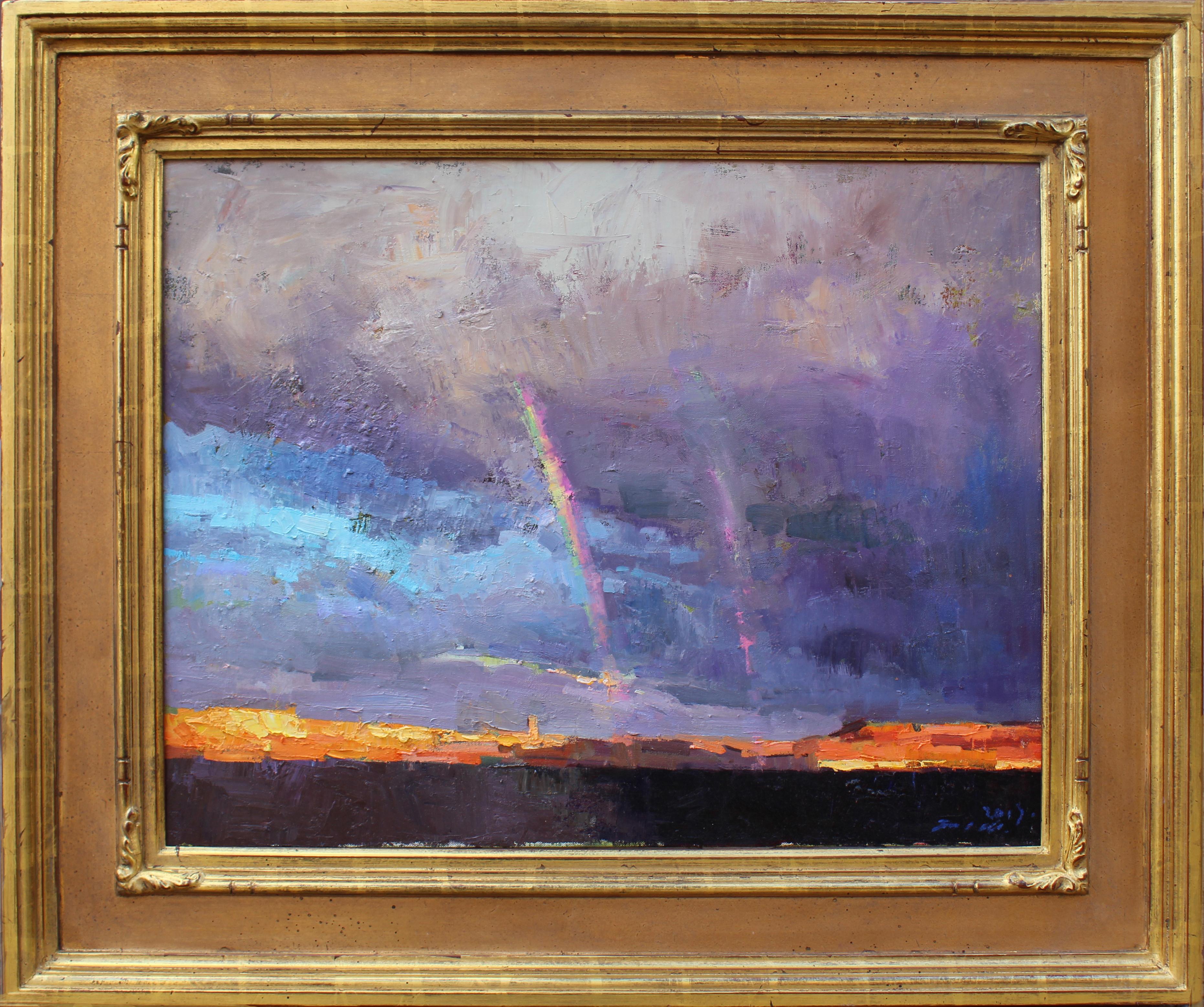 Jove Wang Landscape Painting - Two Rainbows, Lake Powell