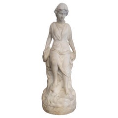 Jeune femme en bronze de carrare représentant l'abondance et la prospérité