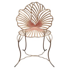 Joy de Rohan Chabot 'Pansy Chair' in Pink and Gold Hand Painted Forged Bronze