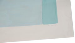 Litografía sin enmarcar "Mujer sentada en una silla rosa" firmada por la artista Joy Laville