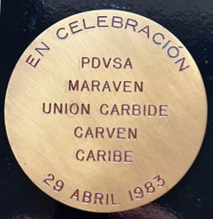 "Joy of Effort", Superb Bronze Paperweight/Medal with Nude Male Hurdlers, 1912