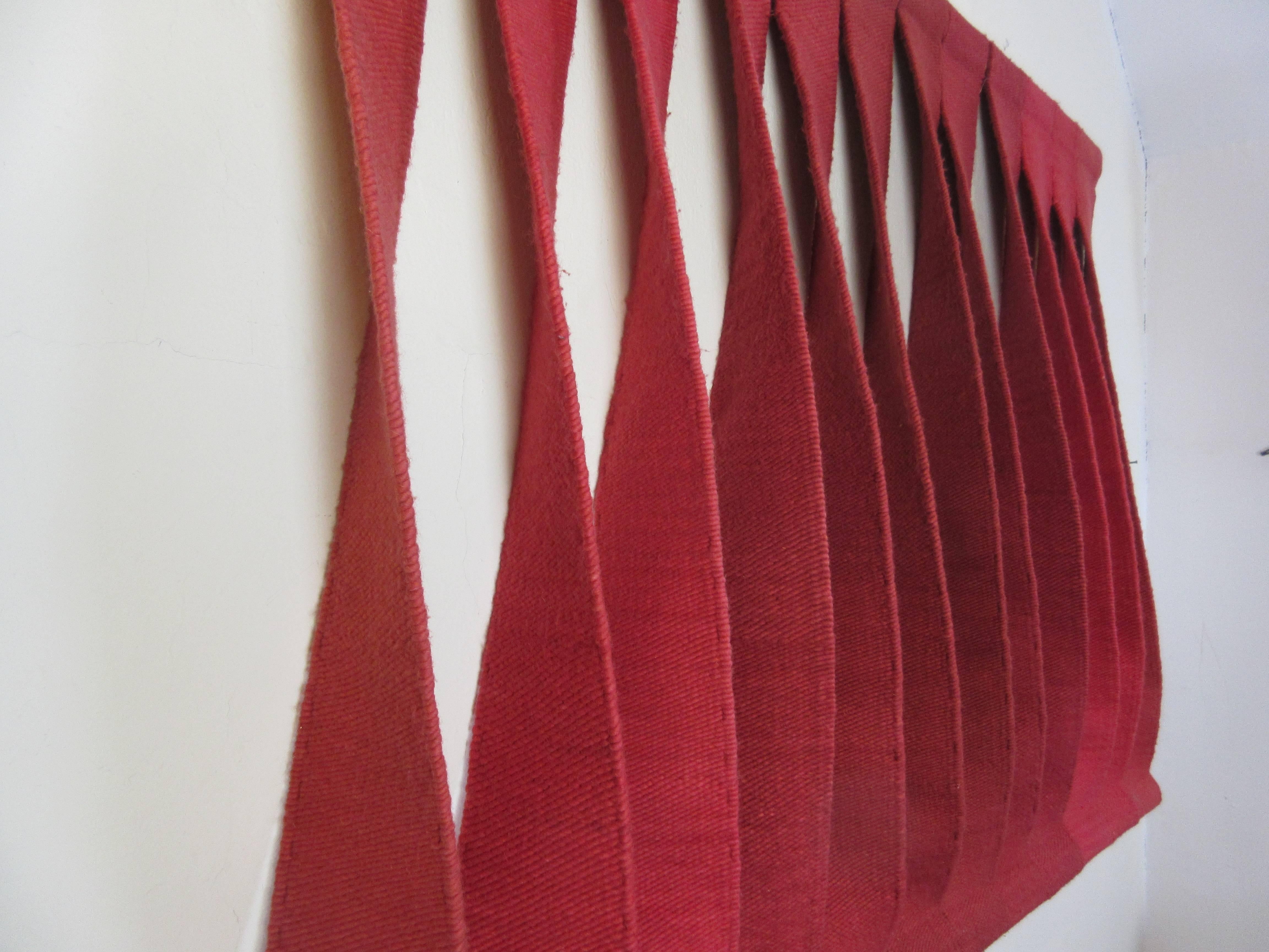 Hand-Woven Joy Rushfelt Fiber Art Piece Spectral Twist by Contemporary Tapestries