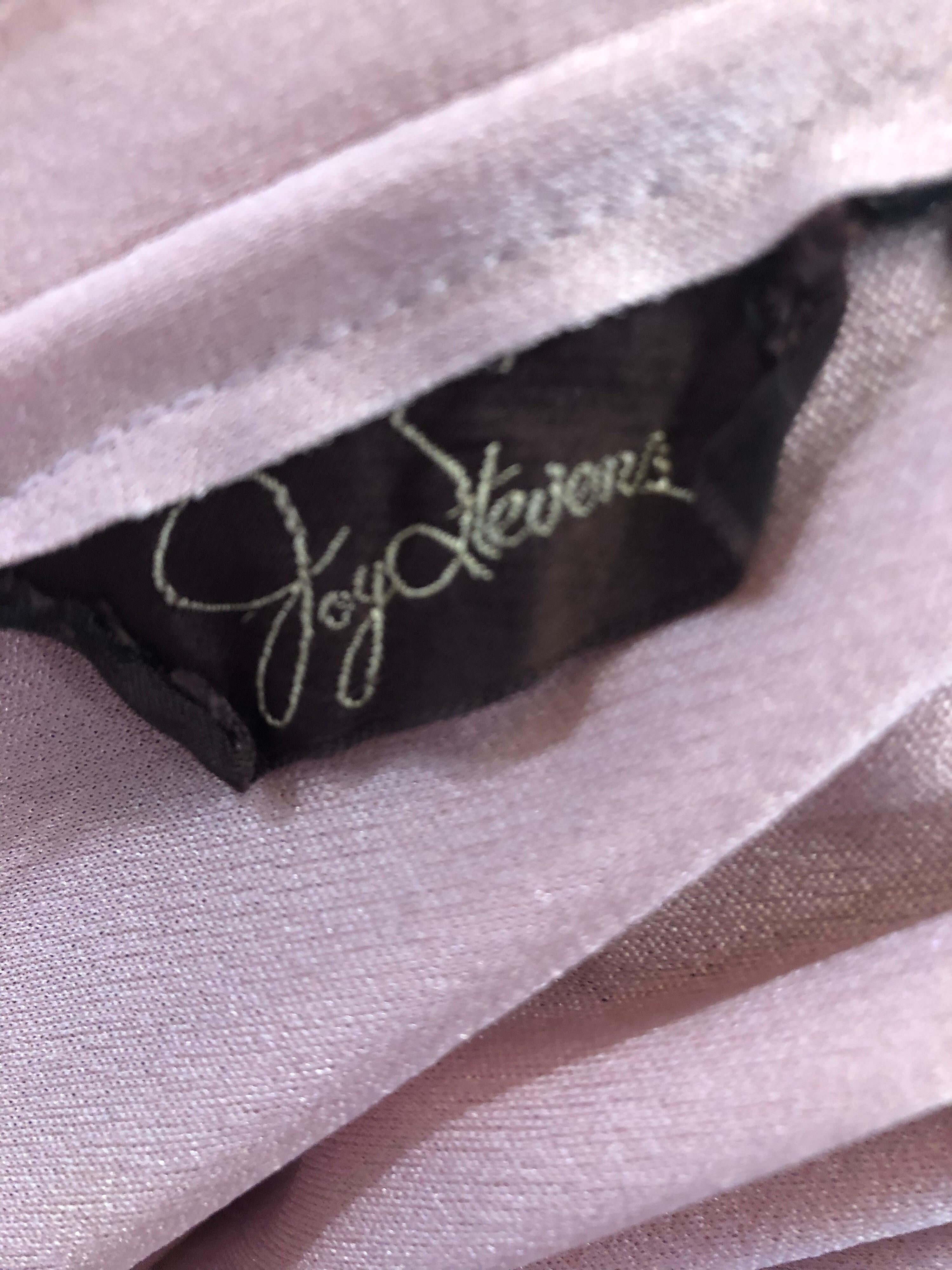 Joy Stevens 1970s Rosa malva Dusty Rose Vestido de manga larga Disco Vintage 70s en venta 9
