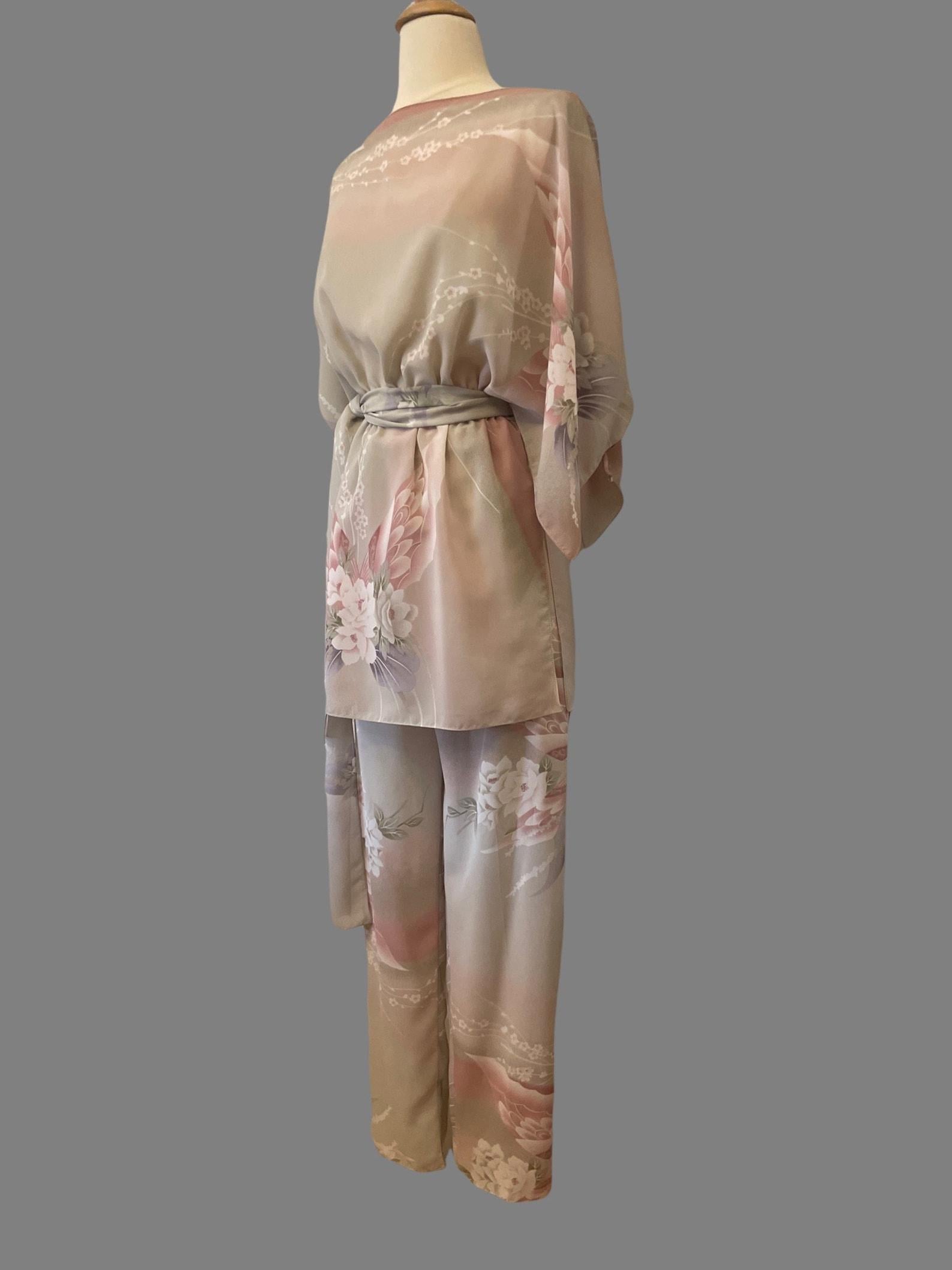 Ensemble 3 pièces à imprimé botanique de Joy Stevens, Circa 1970 Pour femmes en vente