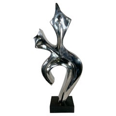"Joy" Swiss Modern Stainless Steel Abstract Sculpture, Evelyne Brader-Frank