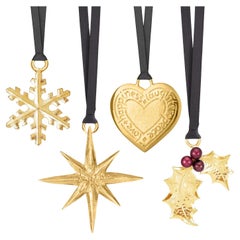Joy to the World Christmas Decoration Set In Gold