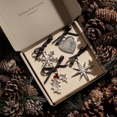 Joy to the World Christmas Decoration Set In Silver