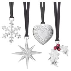 Joy to the World Christmas Decoration Set In Silver