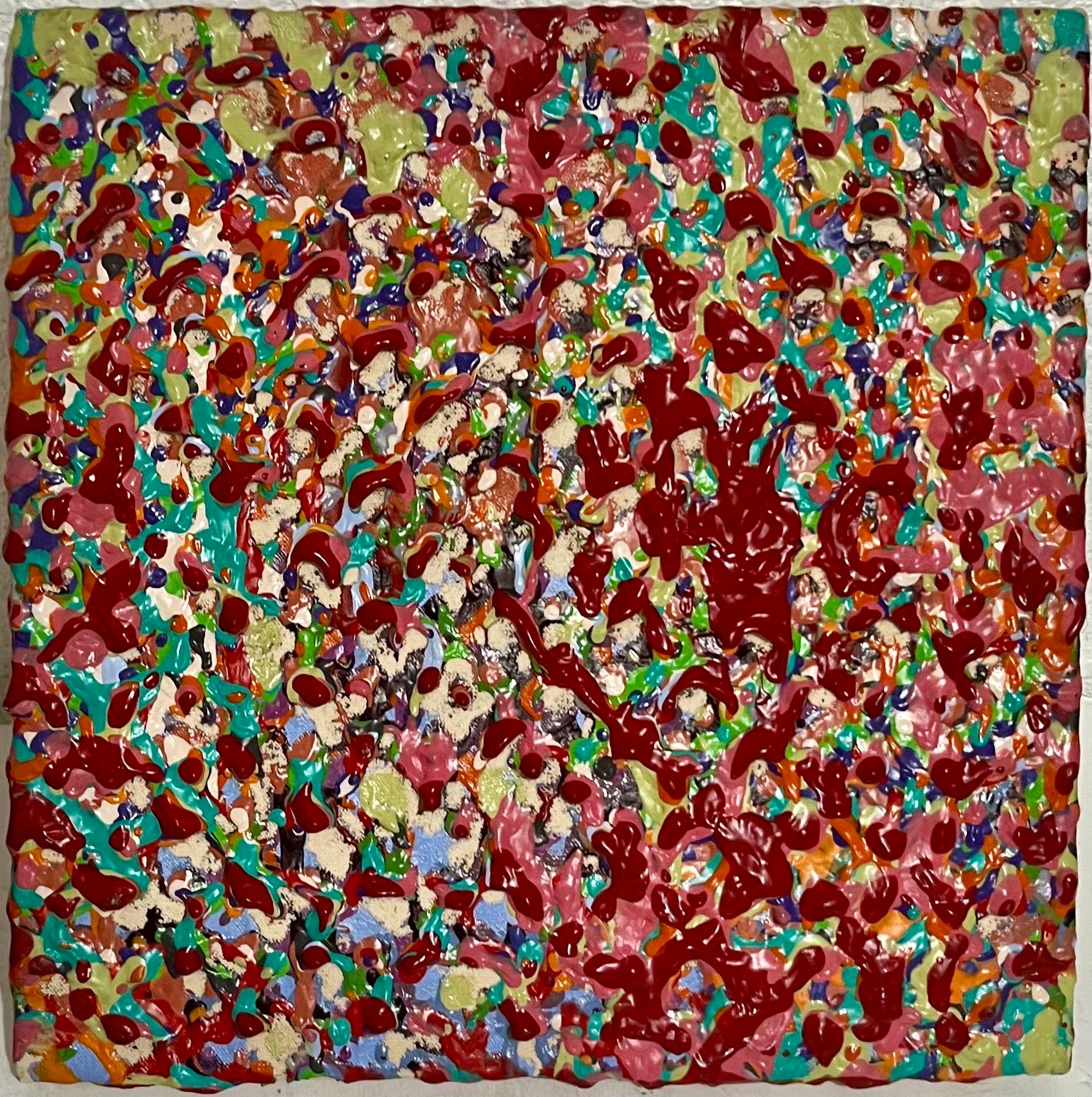 1978 Joy Walker Pattern & Decoration Color Field Abstract Op Art Painting For Sale 1