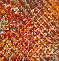 Vintage 1978 Joy Walker Pattern & Decoration Color Field Abstract Op Art Painting