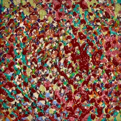 Vintage 1978 Joy Walker Pattern & Decoration Color Field Abstract Op Art Painting