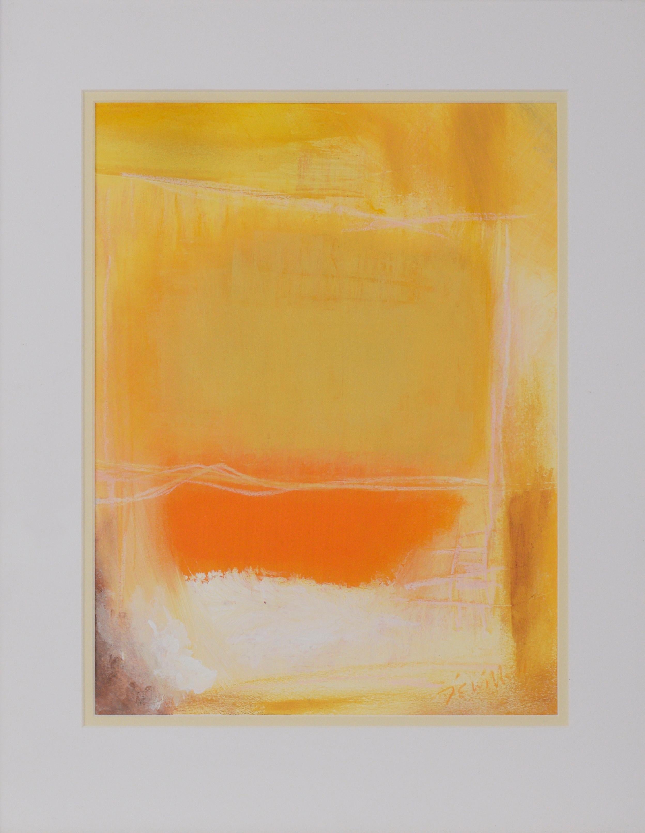 „Arising“ – Abstrakter Fauvismus – Stil von Rothko in Acryl auf Papier von Joy Willow im Angebot 1