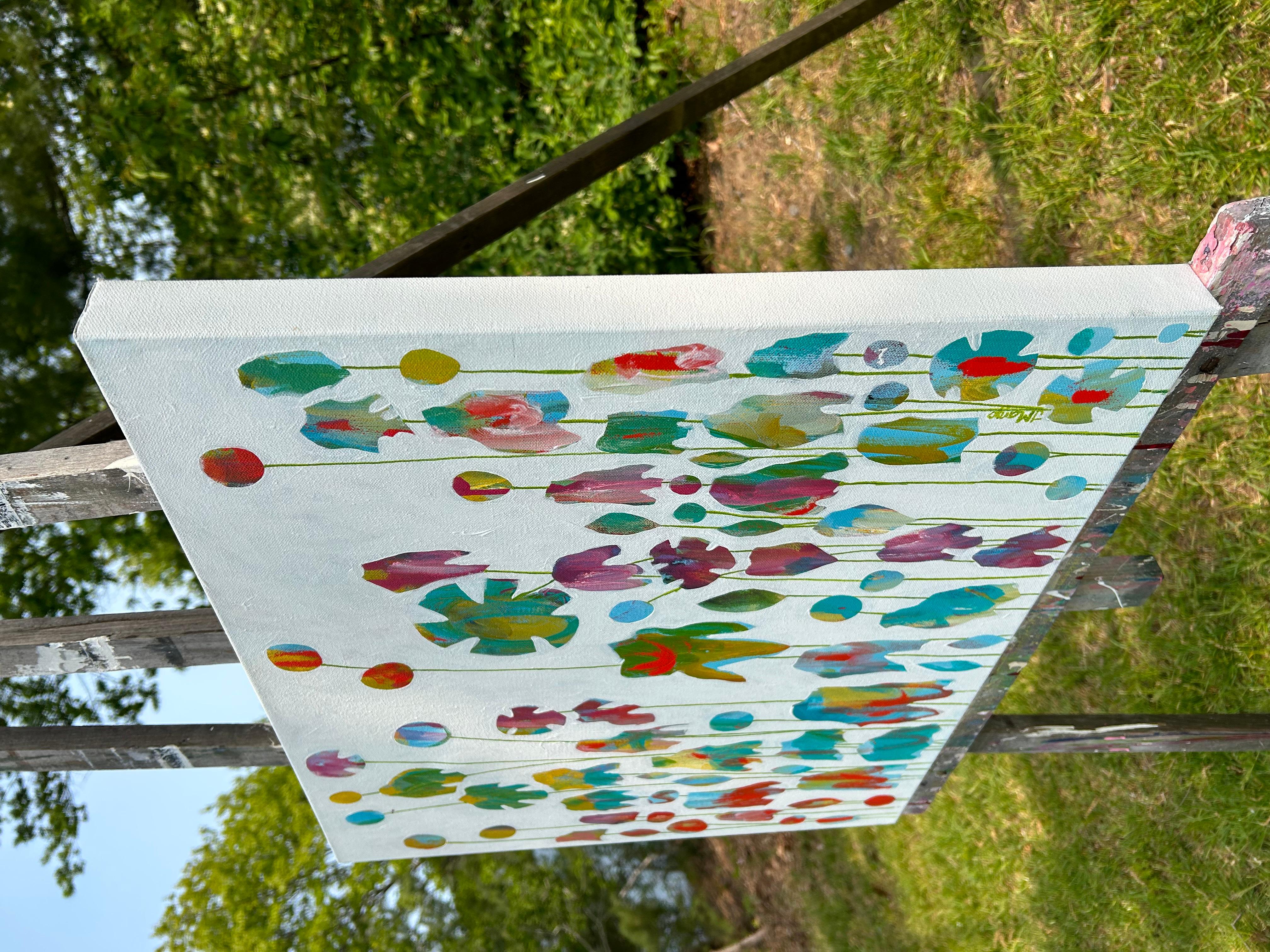 <p>Artist Comments<br>Inspired by a hike with a friend in New Gloucester, Maine, artist Joyanna Margo paints a colorful field of wildflowers. 
