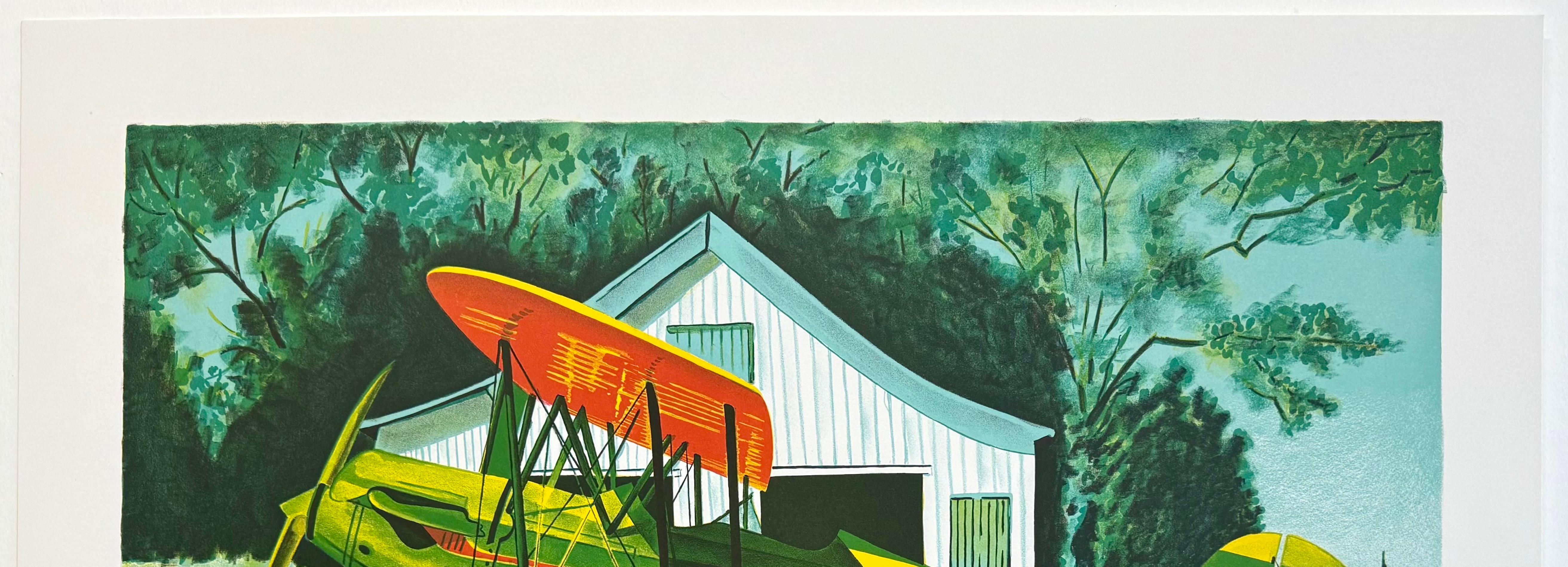 FAIRCHILD Signed Original Lithograph, Historic Biplane, Aviation History im Angebot 1